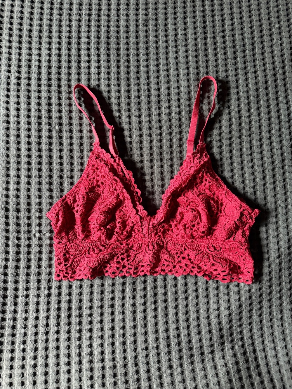 aerie Crochet Lace Bralette - Dark Coral (red/orange)